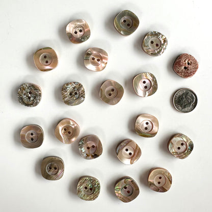 Shell Buttons - 5/8 to 7/8 inch
