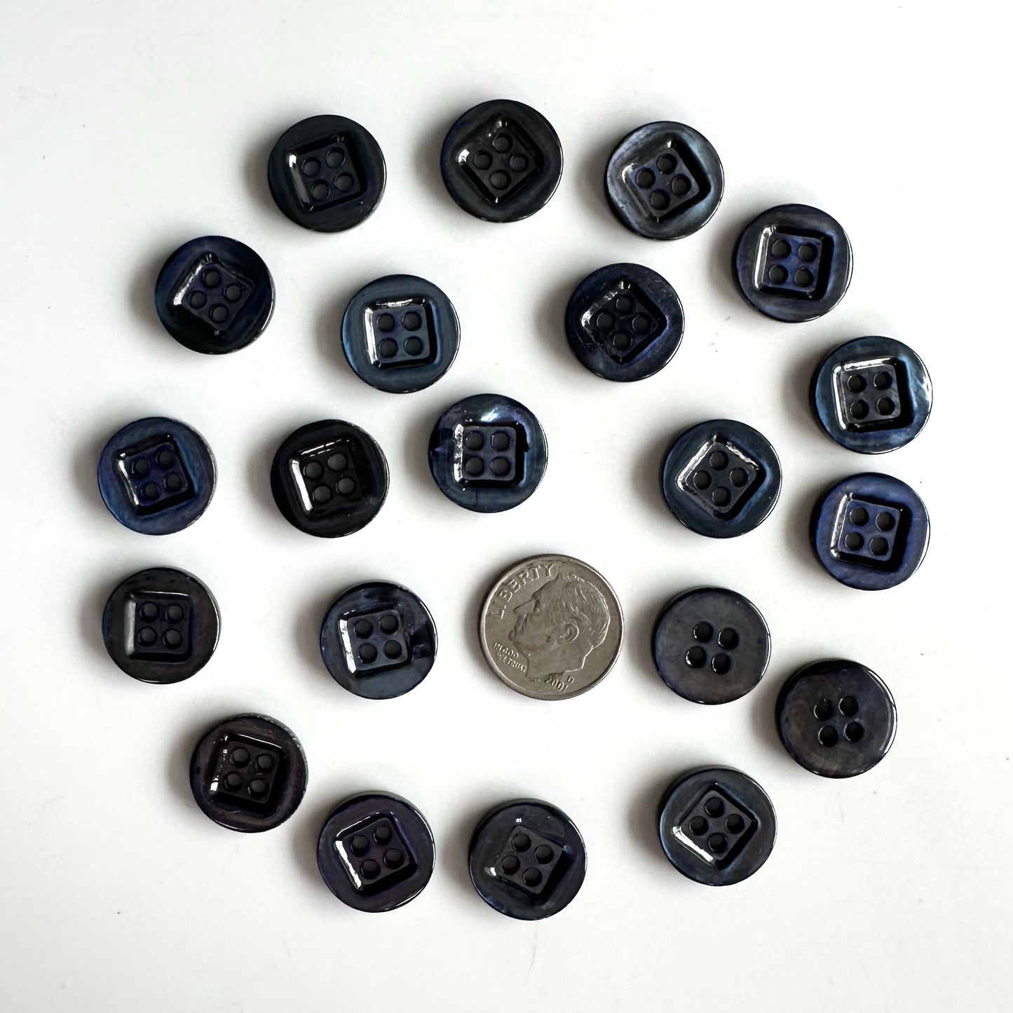 Shell Buttons - under 5/8 inch