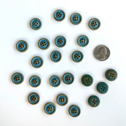 Painted Wood Buttons under 1 inch