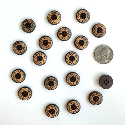 Wood Buttons 5/8 to 7/8 inch