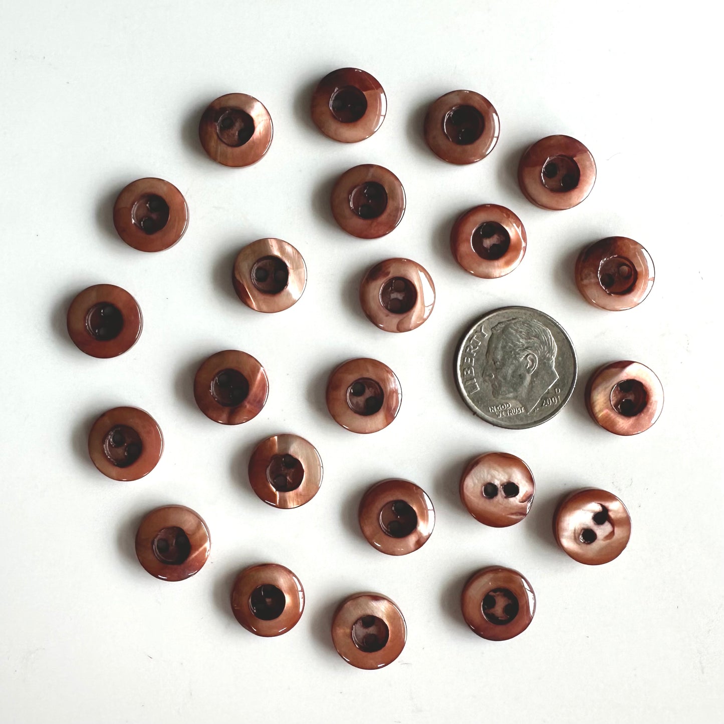 Shell Buttons - under 5/8 inch