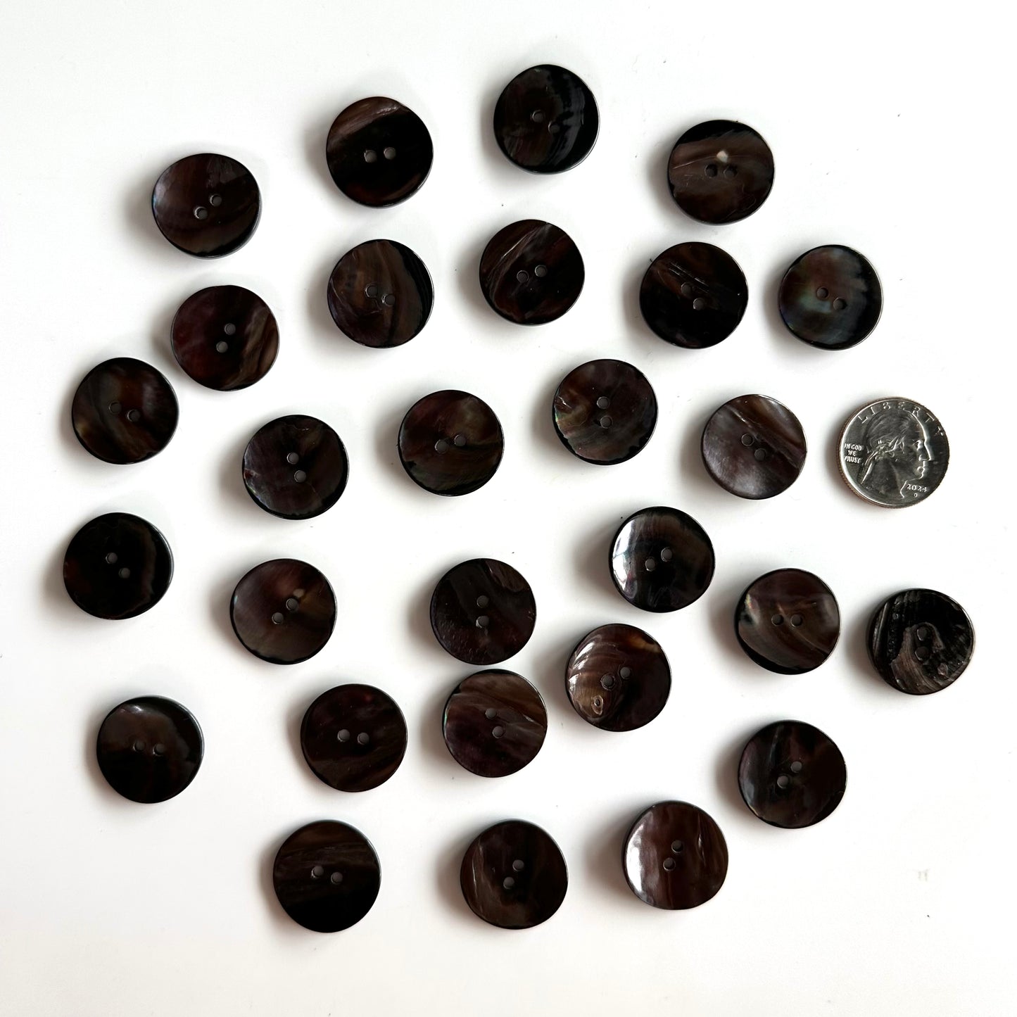 Shell Buttons - 5/8 to 7/8 inch