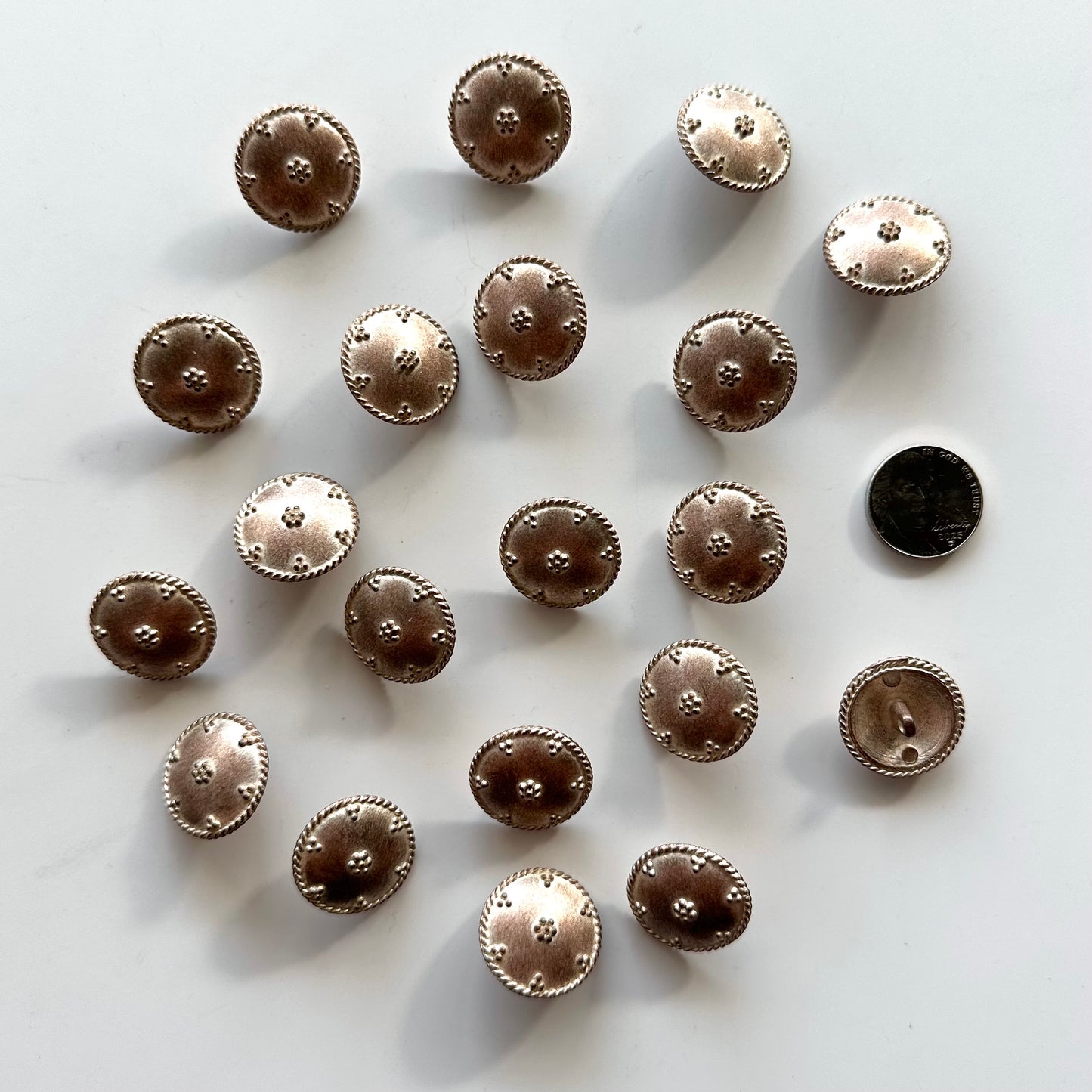 Metal Buttons 5/8 inch to 7/8 inch