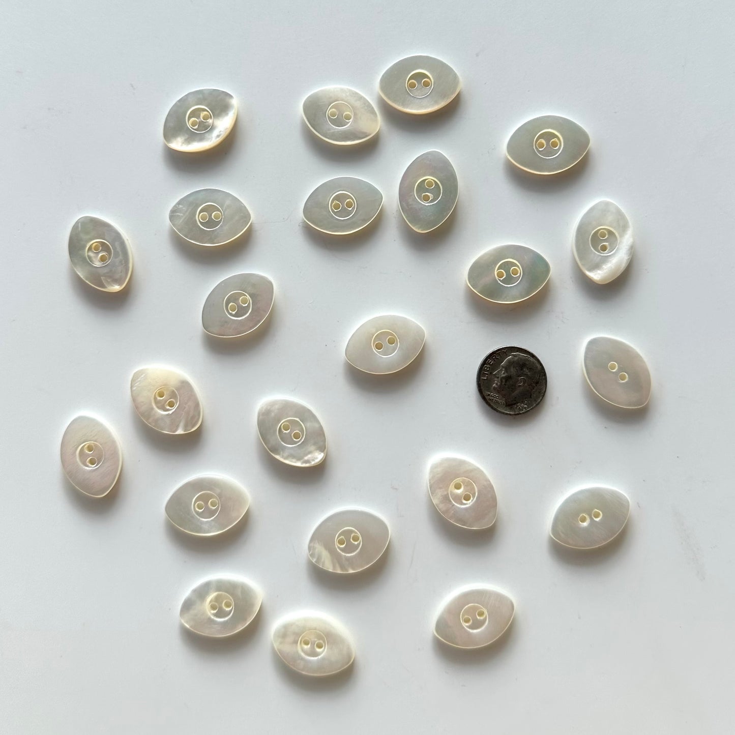 Shell Buttons - 5/8 to 7/8 inch