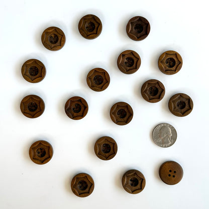 Wood Buttons 5/8 to 7/8 inch