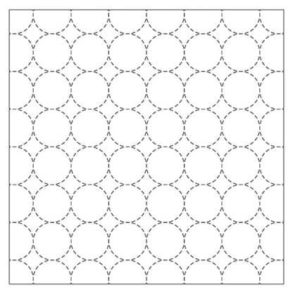 Preprinted Sashiko Cotton & Linen Fabric
