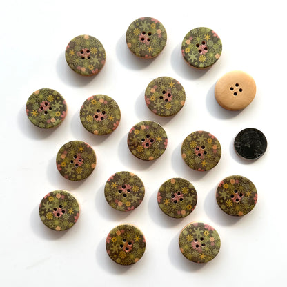 Wood Buttons over 7/8 inch