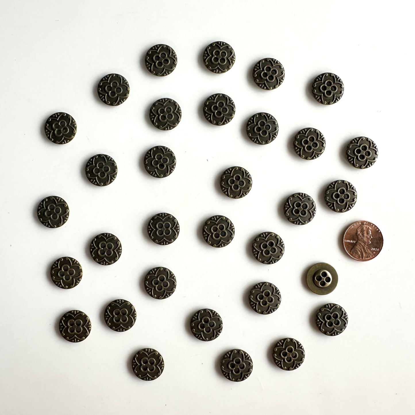 Metal Buttons under 5/8 inch