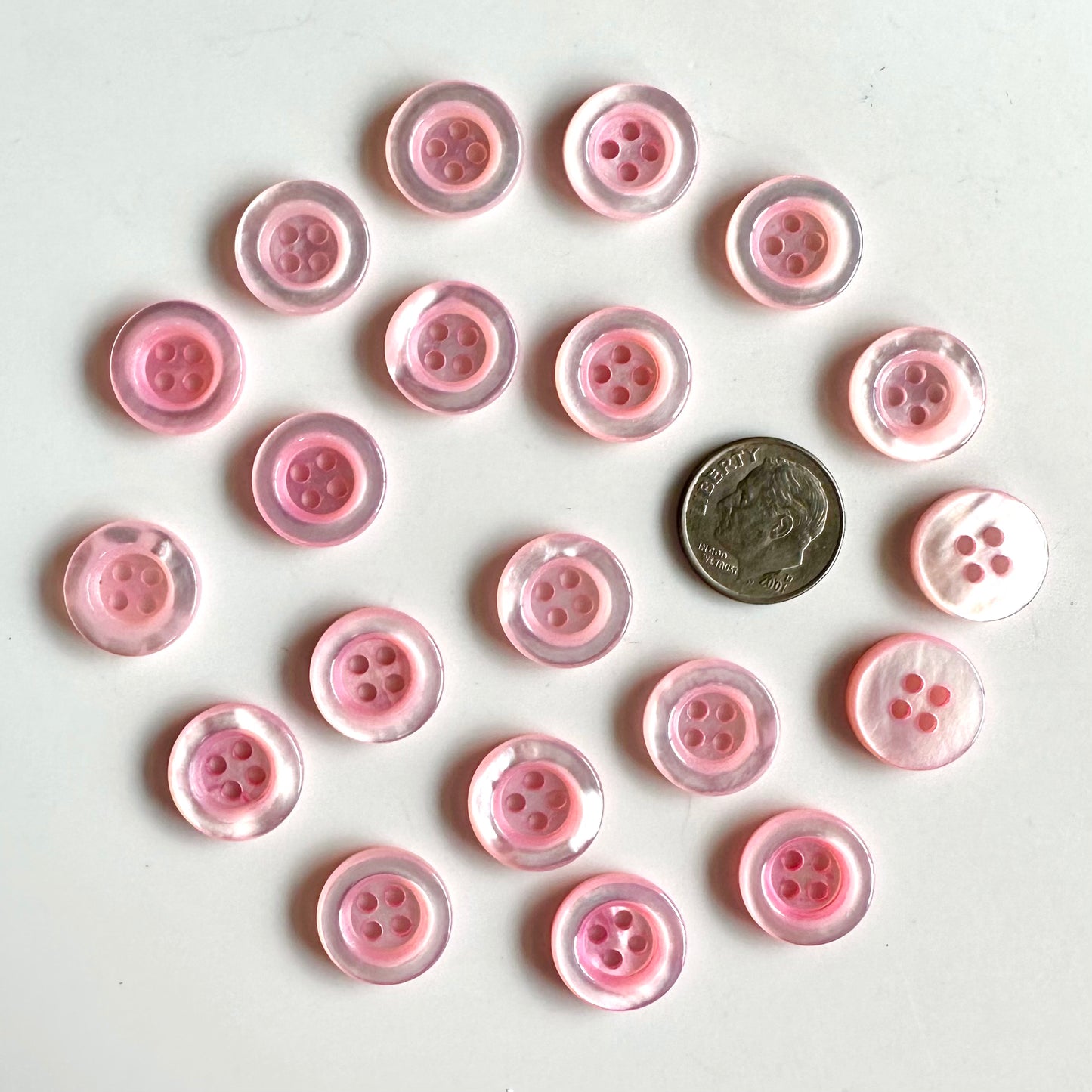 Shell Buttons - under 5/8 inch