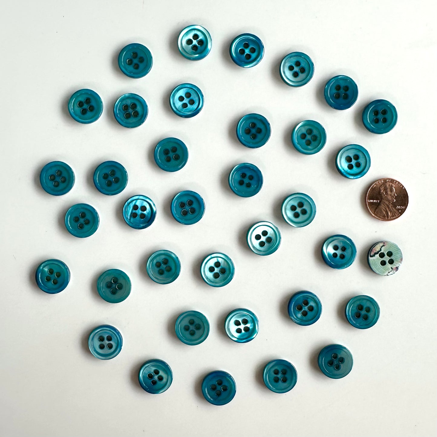 Shell Buttons - under 5/8 inch