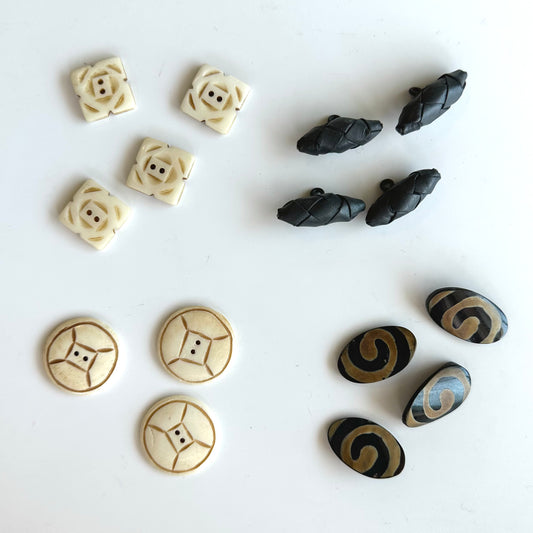 Bone, Nut, Horn, & Leather Buttons