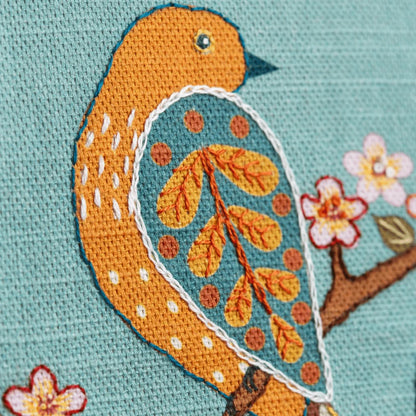 Birds & Blossoms Linen Embroidery Kit | Corinne Lapierre