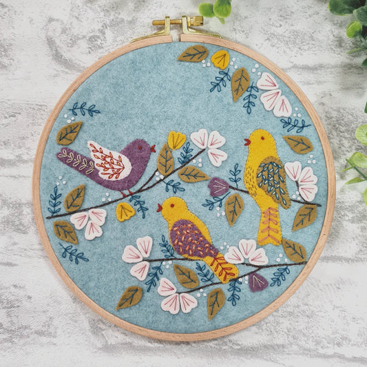 Dawn Chorus Felt Appliqué Hoop Kit | Corinne Lapierre