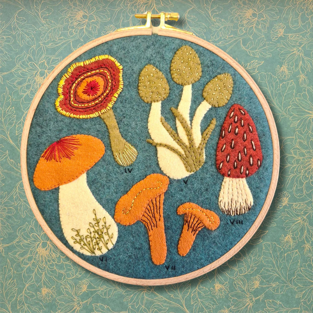 Fungi Felt Appliqué Hoop Kit | Corinne Lapierre