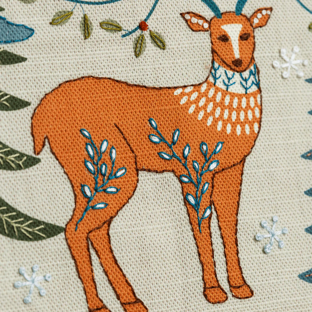 King of the Woods Linen Embroidery Kit | Corinne Lapierre