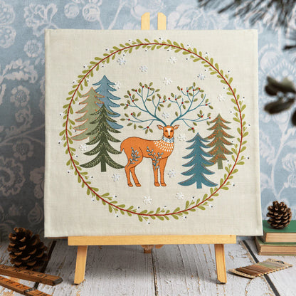 King of the Woods Linen Embroidery Kit | Corinne Lapierre