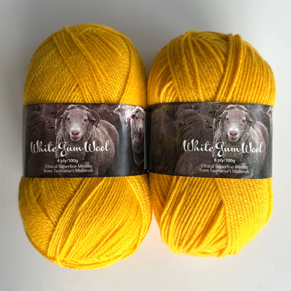 4-ply Fingering | White Gum Wool