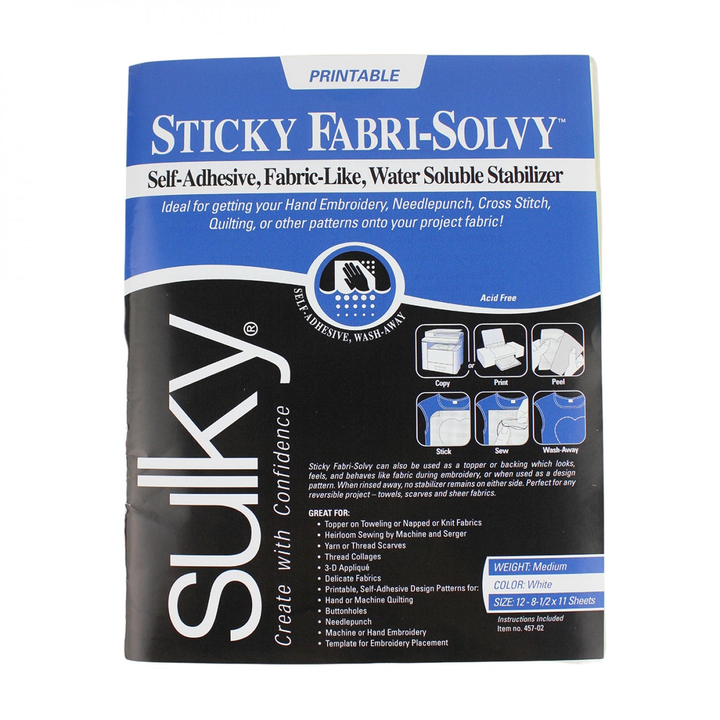 Sticky Fabri-Solvy Printable Sheets