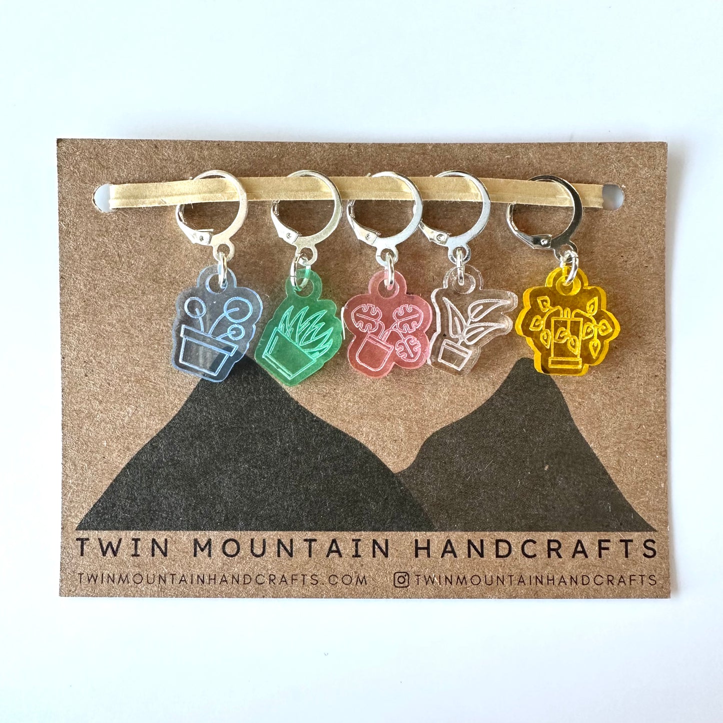 House Plants Stitch Markers - Twin Mountain Handcrafts