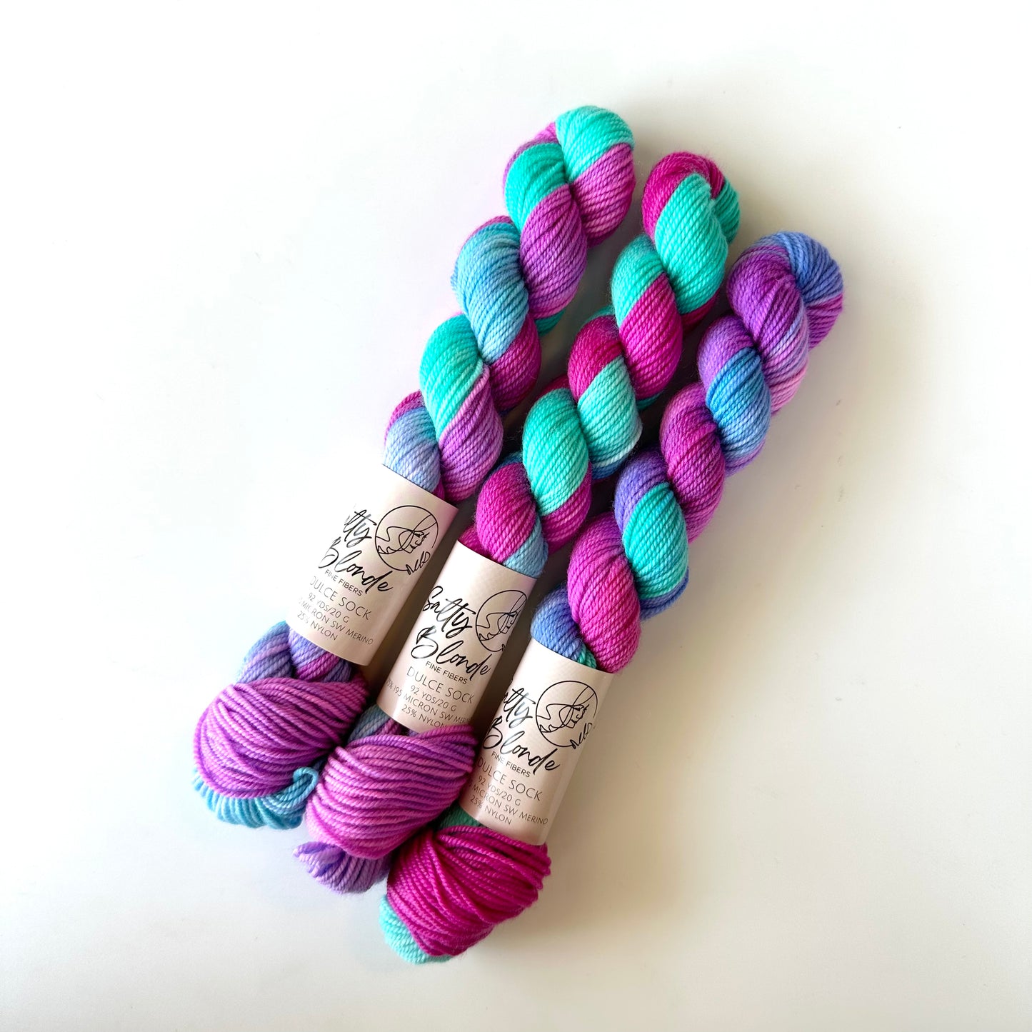 Dulce Sock Neon Minis | Salty Blonde Fiber