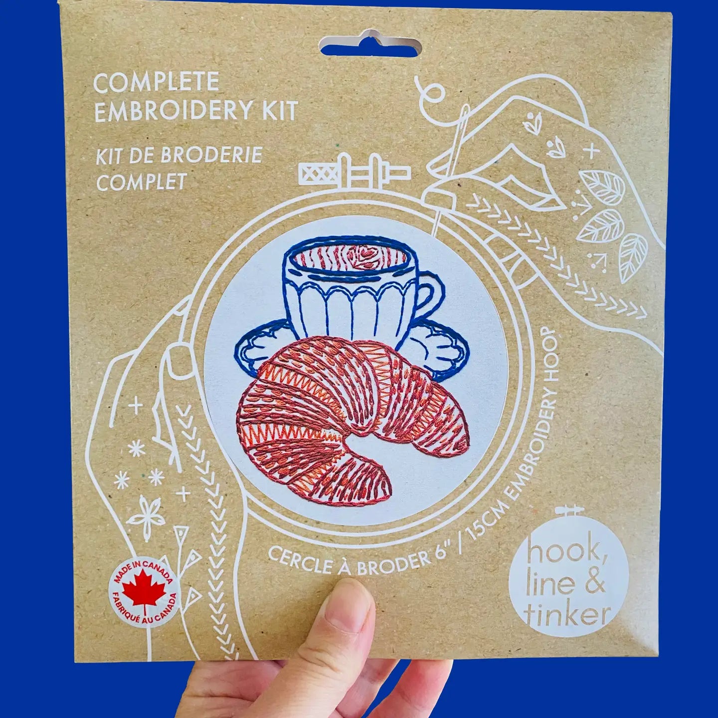 Croissant Embroidery Kit | Hook, Line & Tinker