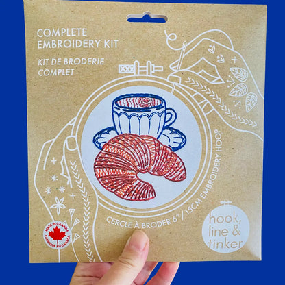 Croissant Embroidery Kit | Hook, Line & Tinker