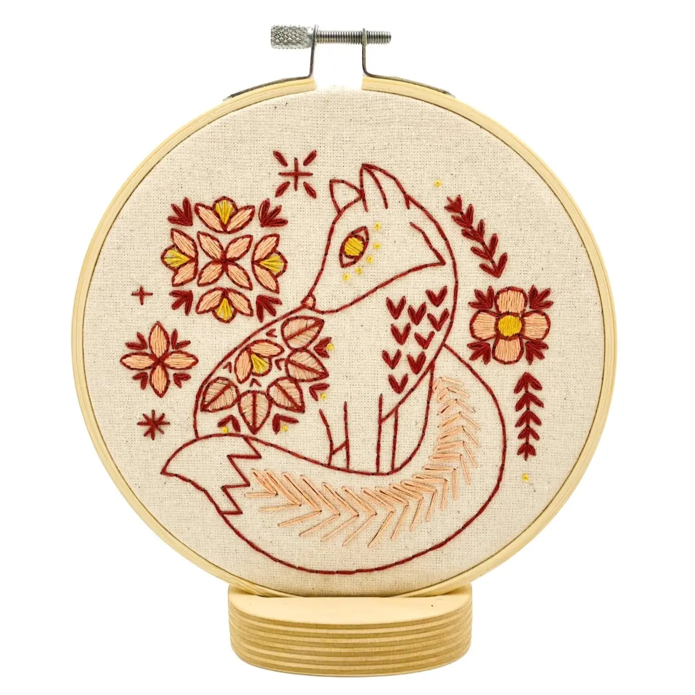 Folk Fox Embroidery Kit | Hook, Line & Tinker