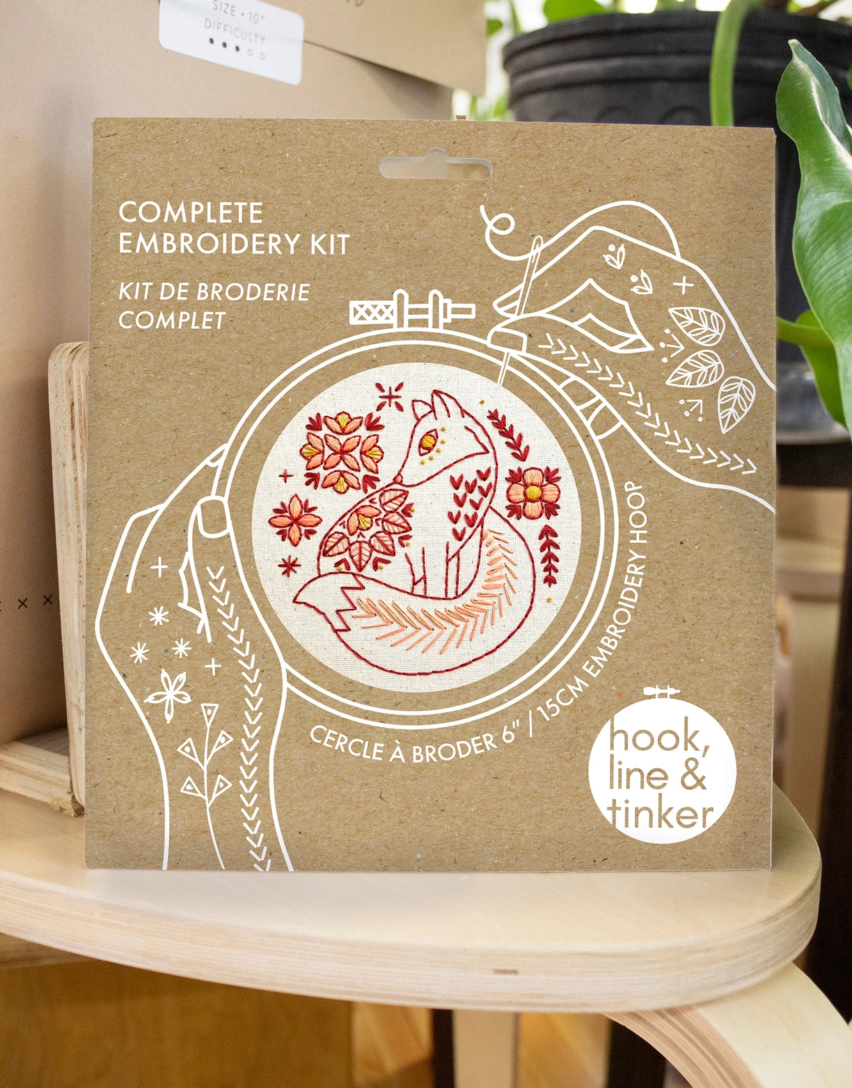 Folk Fox Embroidery Kit | Hook, Line & Tinker