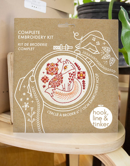 Folk Fox Embroidery Kit | Hook, Line & Tinker