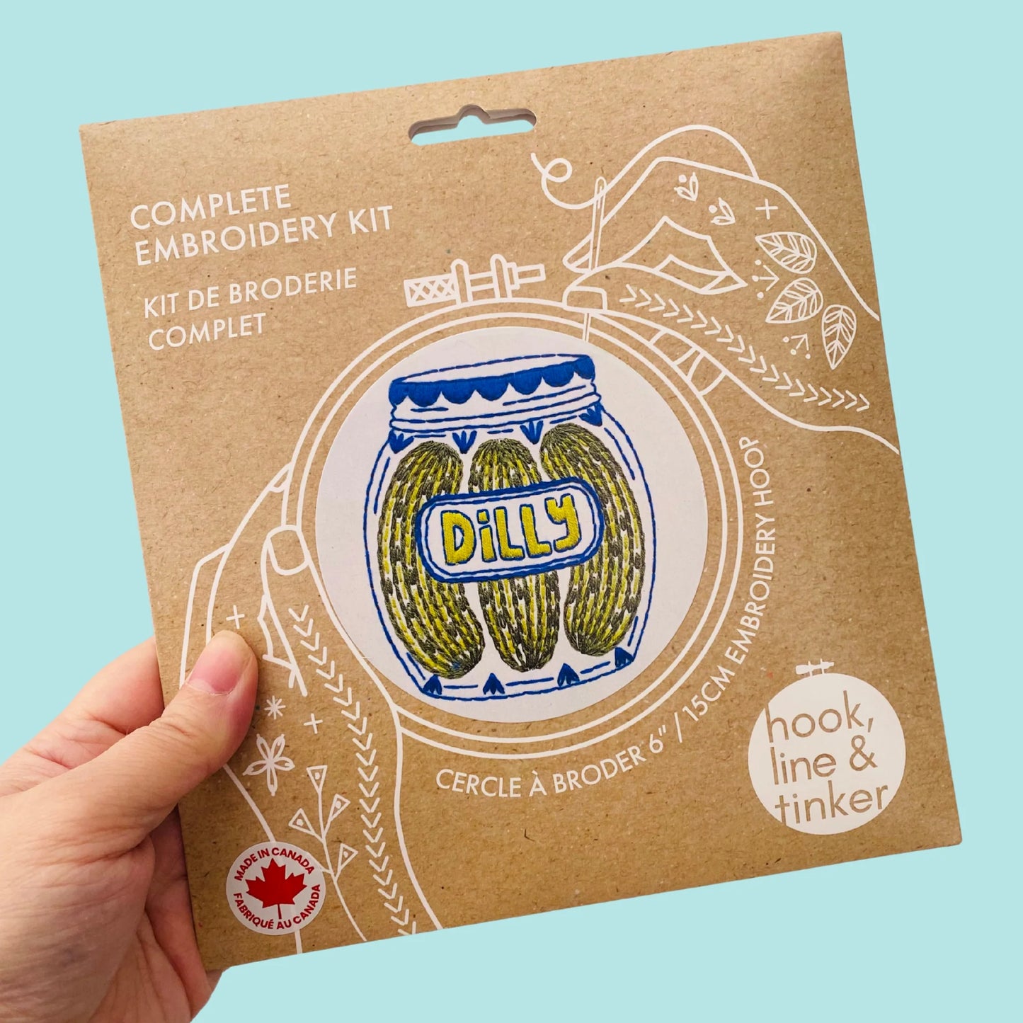 Pickles Embroidery Kit | Hook, Line & Tinker