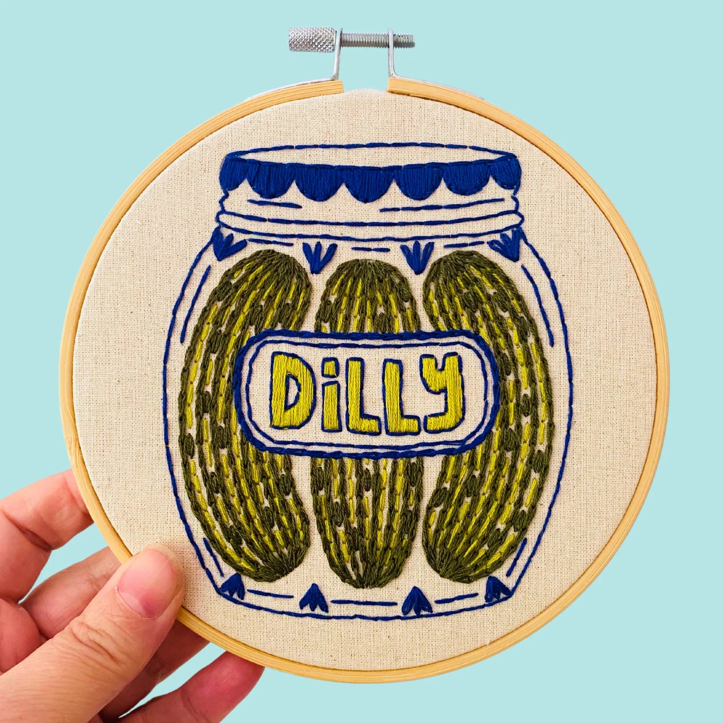 Pickles Embroidery Kit | Hook, Line & Tinker