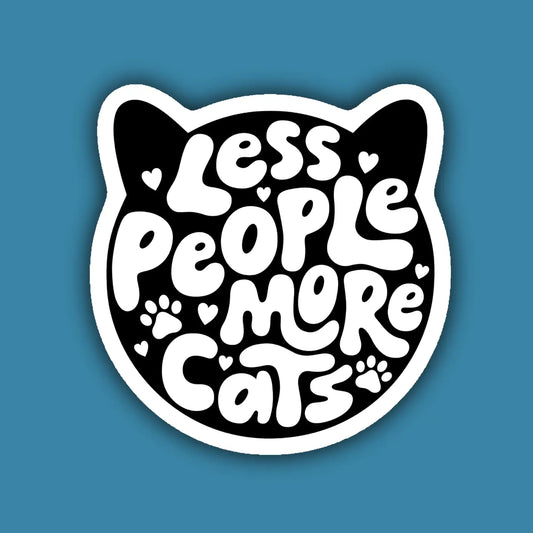 Less People, More Cats Sticker | Indigo Maiden