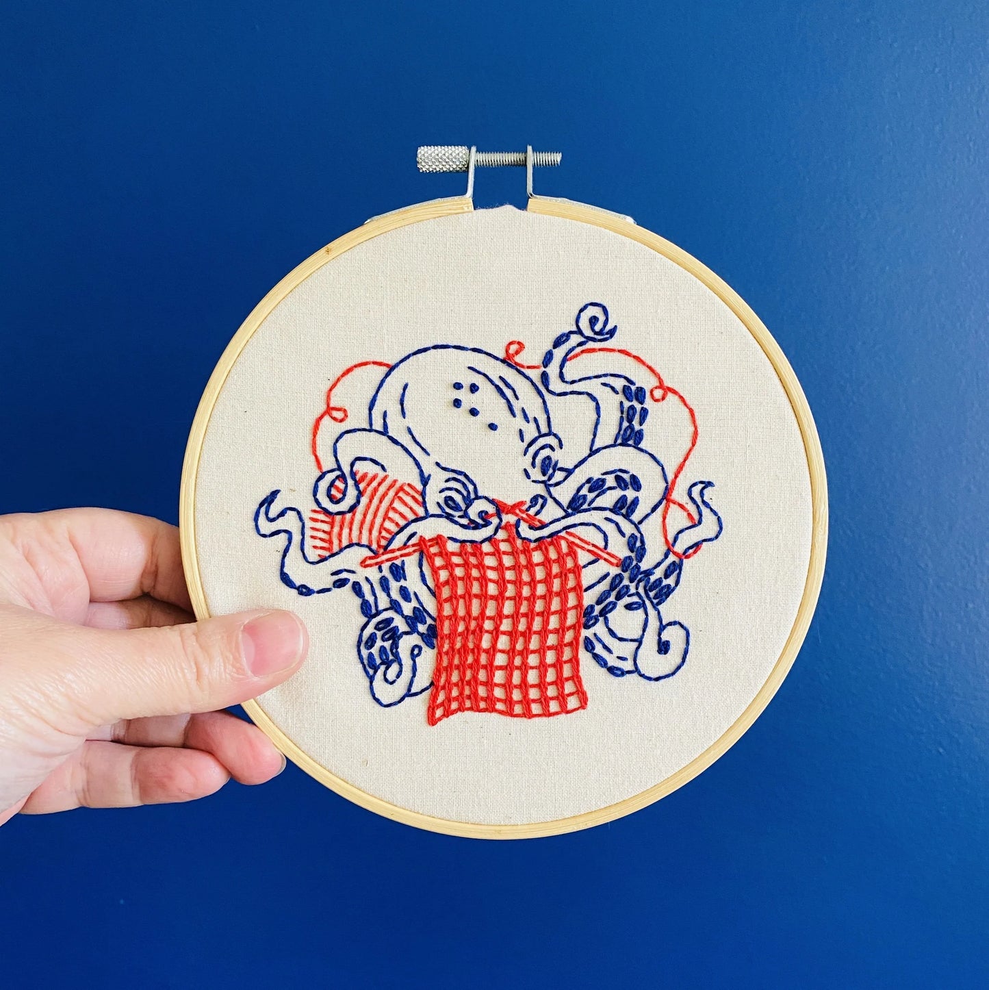 Knitting Octopus Embroidery Kit | Hook, Line & Tinker