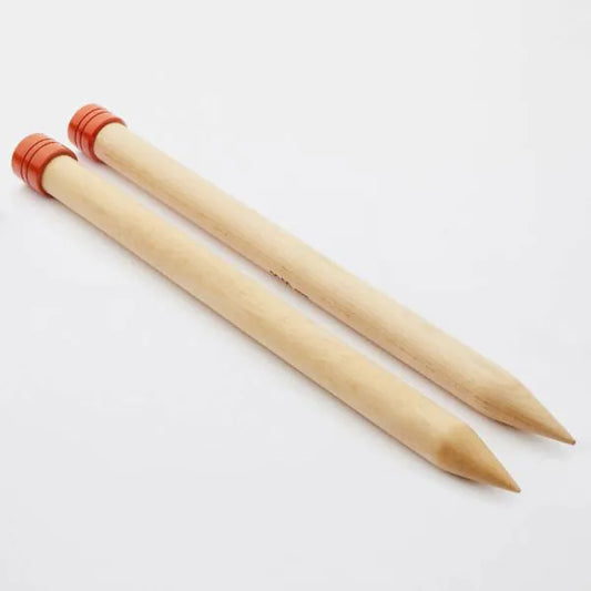 Jumbo Birch Straight Knitting Needles - final sale