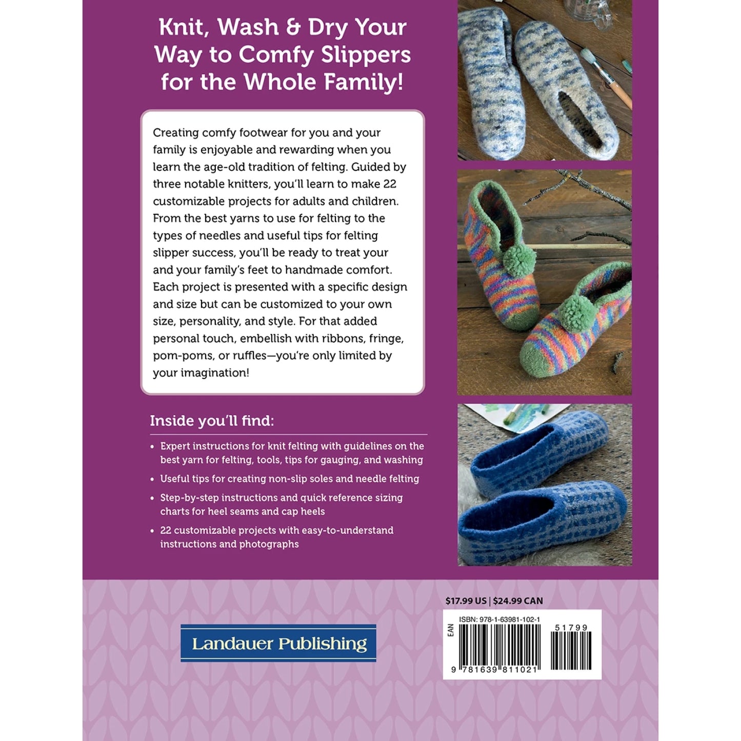 Knitting and Felting Slippers