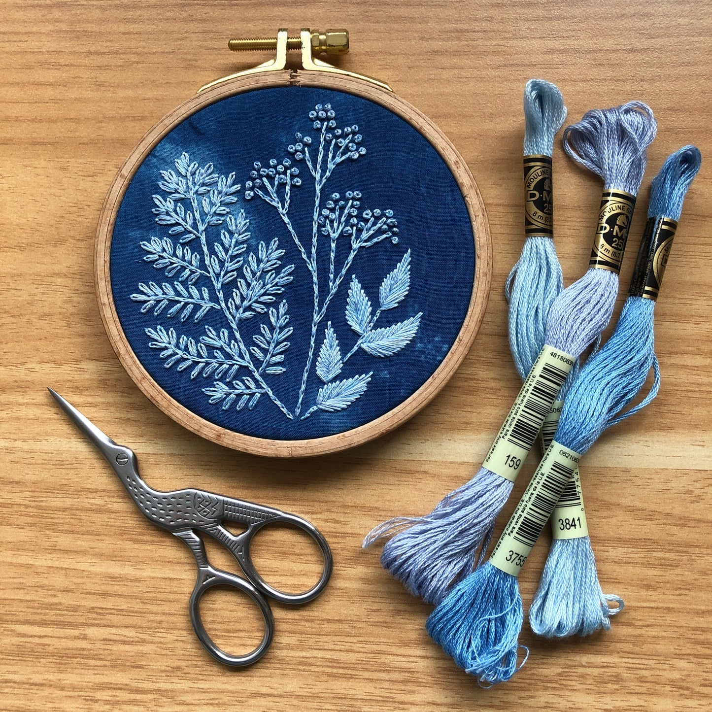 Cyanotype Botanical Embroidery Kit | MCreativeJ
