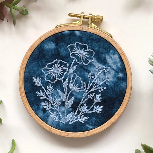 Cyanotype Floral Embroidery Kit | MCreativeJ