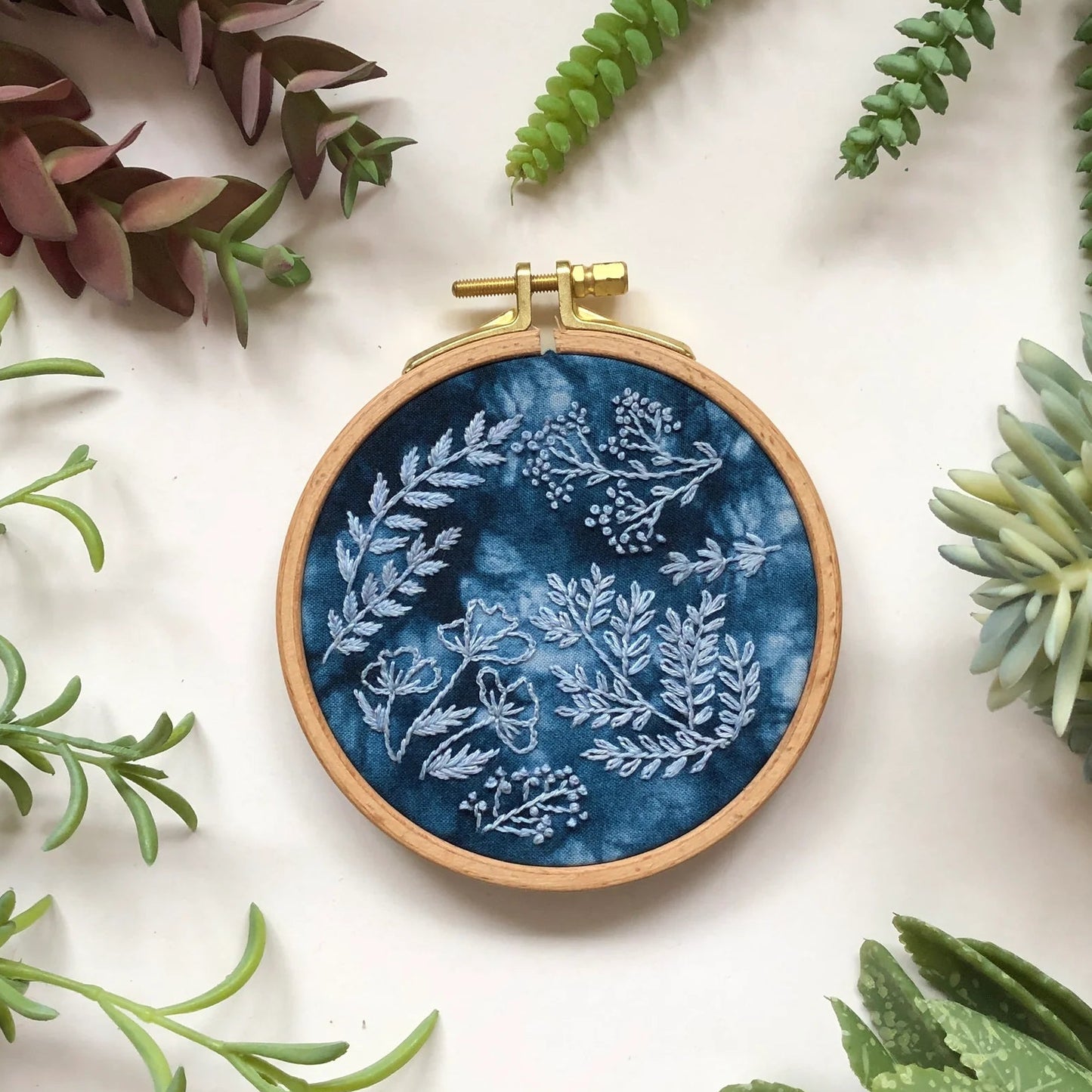 Cyanotype Forage Embroidery Kit | MCreativeJ