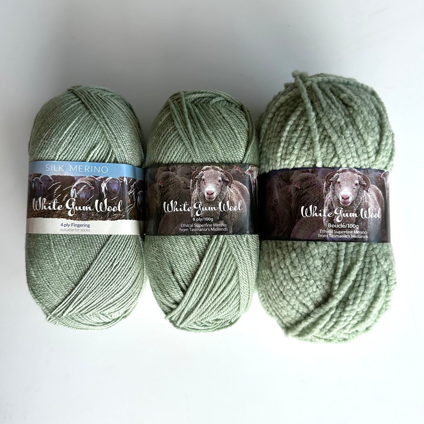 4-ply Fingering | White Gum Wool