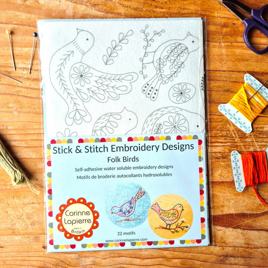 Folk Birds Stick & Stitch | Corinne Lapierre
