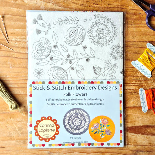 Folk Flowers Stick & Stitch | Corinne Lapierre