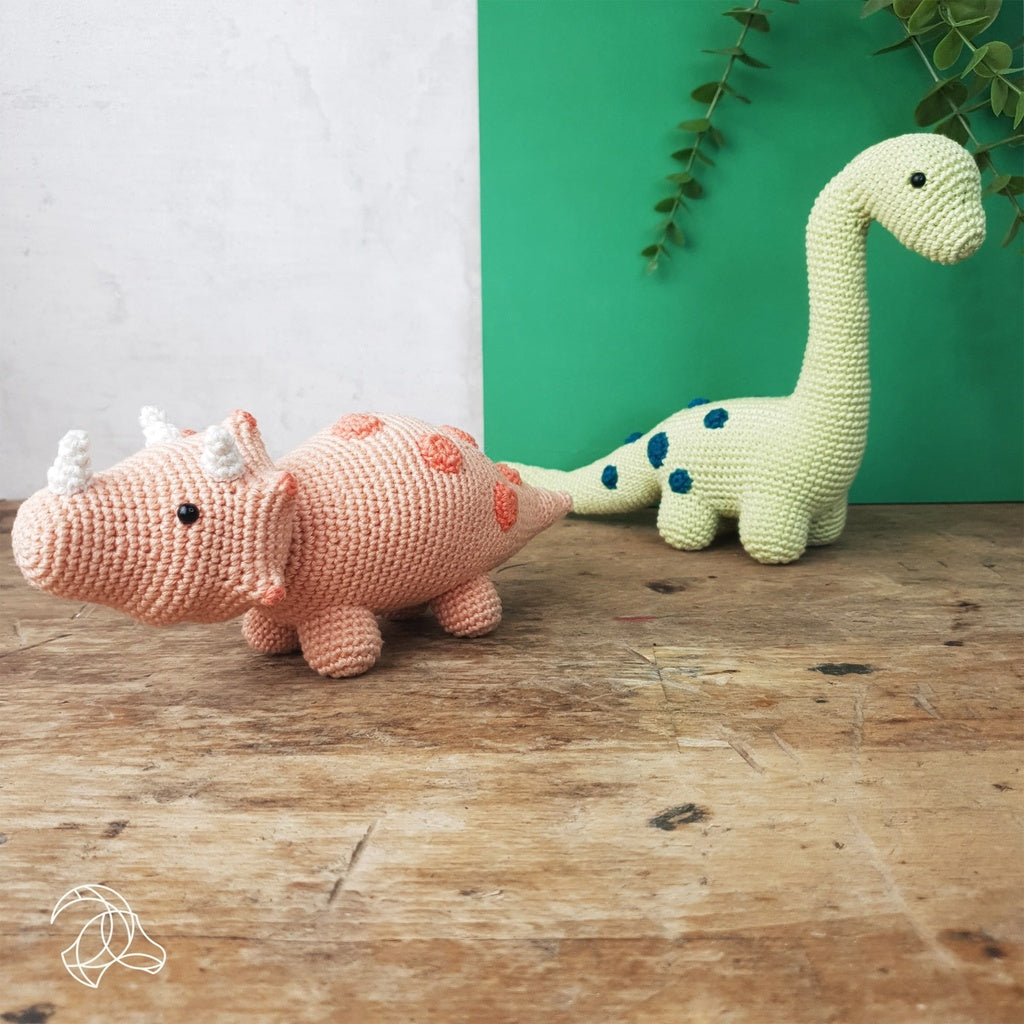 Dino Triceratops Dinosaur Crochet Amigurumi Kit