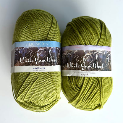 4-ply Fingering | White Gum Wool
