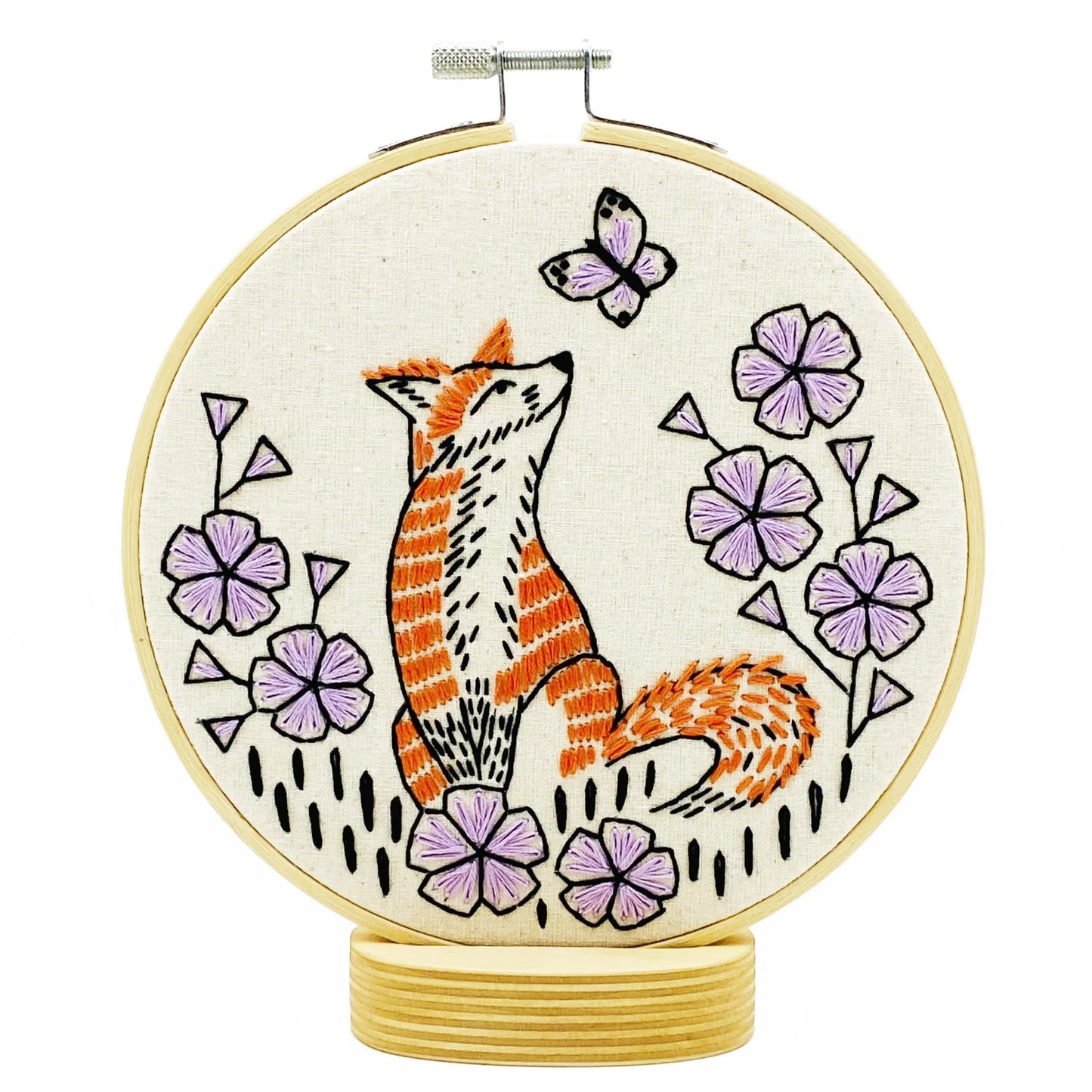 Fox in Phlox Embroidery Kit | Hook, Line & Tinker