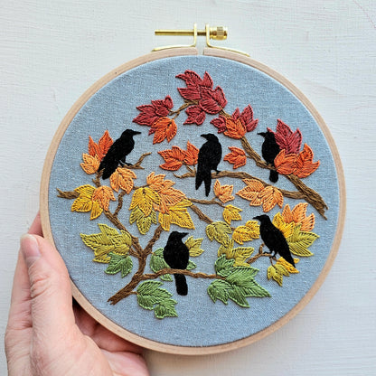 Autumn Birds Embroidery Kit | Jessica Long Embroidery