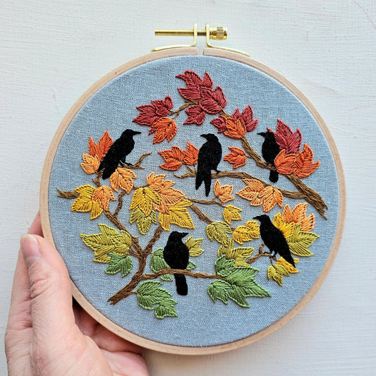 Autumn Birds Embroidery Kit | Jessica Long Embroidery
