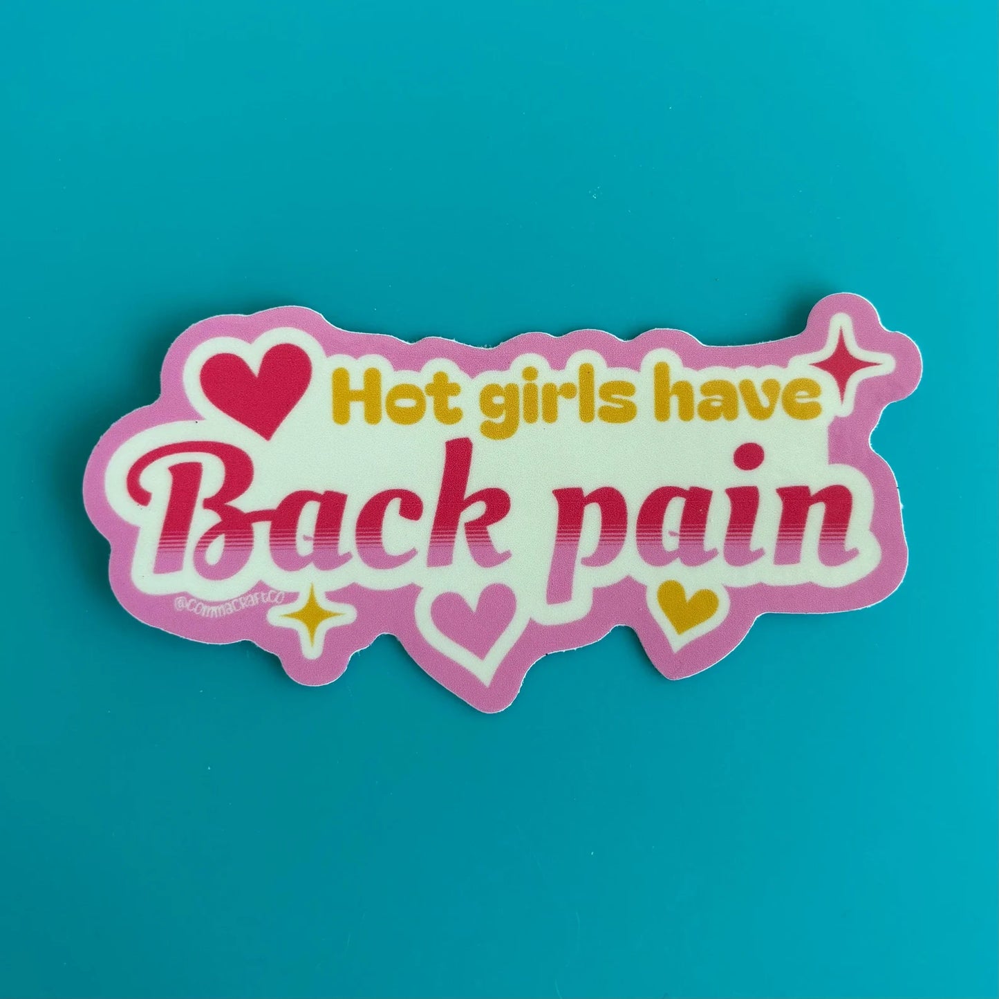 Back Pain Sticker | Comma Craft Co.