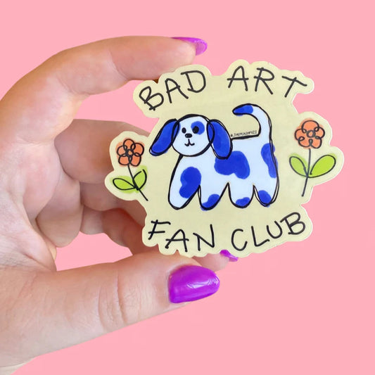 Bad Art Fan Club Sticker | The Peach Fuzz