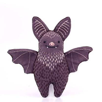 Embroidered Bat Plushie Kit | Kiriki Press