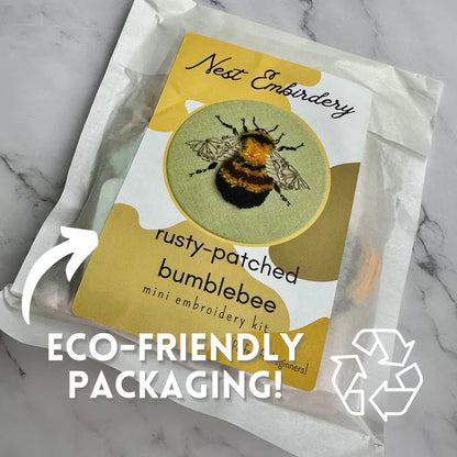 Rusty Patched Bumblebee Embroidery Kit | Nest Embirdery